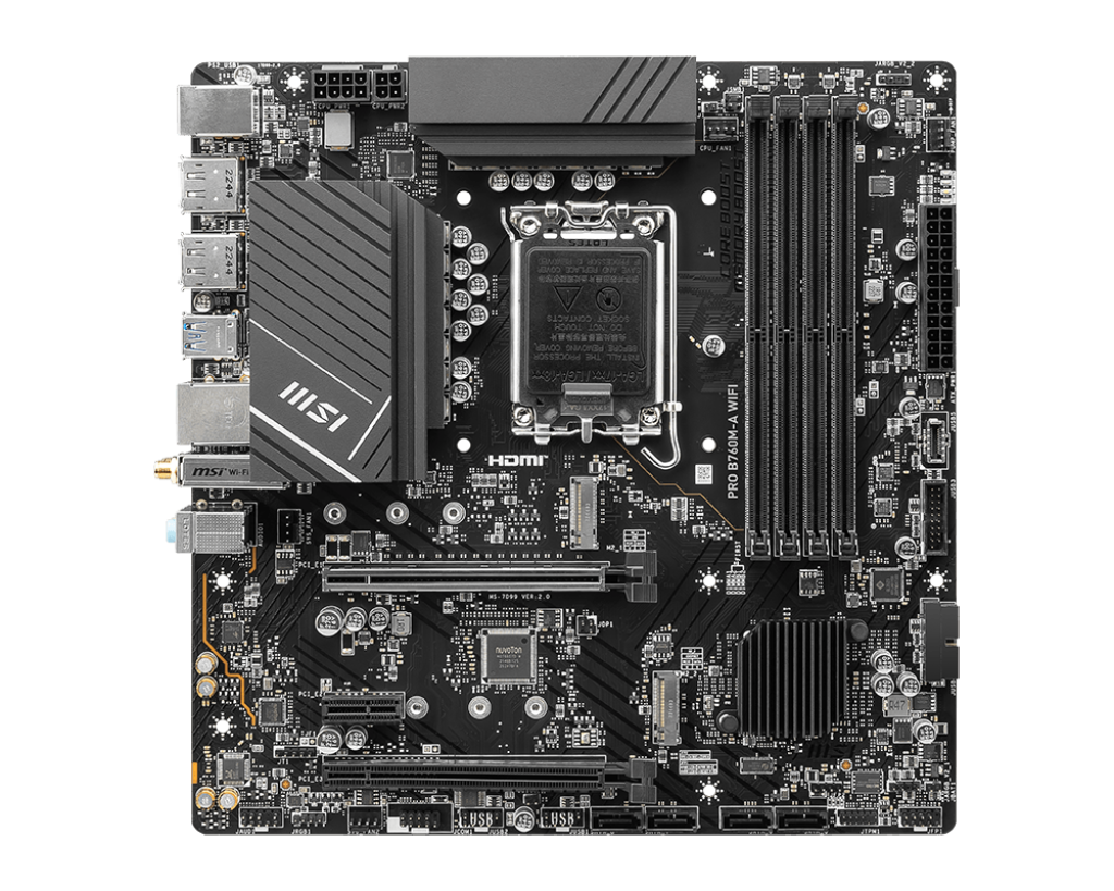 MSI PRO B760M-A WiFi 6E Intel 14th 13th 12th Series DDR5 MSI PRO B760M-A WiFi 6E Intel 14th 13th 12th Series DDR5